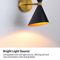 Applique murale LED moderne minimaliste en fer, double tête E26 E27, pour salon, chambre à coucher, chevet
