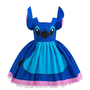 Stitch Lilo Movie-Inspired Kids Girls Dress Halloween Princess Puffy Fancy Dress para puesta en escena Nuevo y exclusivo - Product Image 2