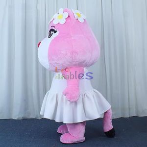 Disfraz Inflable de Pantera Rosa de 2 m/6.6 pies de Altura, Disfraz de Mascota de Animal de Dibujos Animados para Bodas - Product Image 3