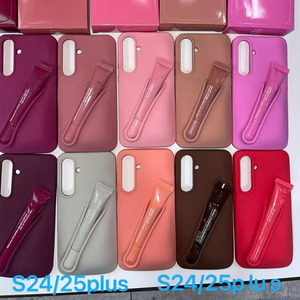 Coque de téléphone en silicone à succès avec gloss à lèvres et miroir, coque de protection à clipser pour Samsung Galaxy A15 A32 S22 Ultra - Product Image 5