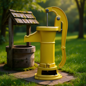 Bomba de Agua Manual con Elevación de 25 pies, 1-1/4 NPT, Amarilla, Fácil Instalación, para Uso en Jardín - Product Image 2