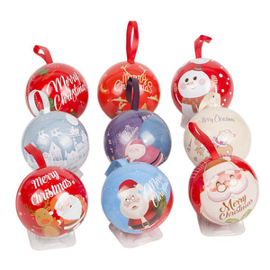 Boîte en métal en forme de boule pour chocolats, bonbons et cadeaux de Noël, idéale pour les fêtes - Offre spéciale - Product Image 2