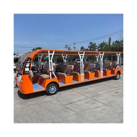 XCEGO Orange 72V 150Ah Moteur AC Bus Navette Électrique 23 Places 30-35km/h Autonomie 100-120KM Recharge 7-8h Visite touristique