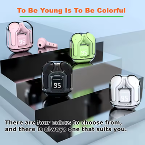 Headphone TWS Crystal Air31 Harga Terjangkau, Earphone Transparan ENC Auriculares AIR31 Pro Headset Nirkabel dengan Kotak Transparan - Product Image 5