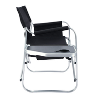Chaise de réalisateur pliable en métal, compacte et peu encombrante, se plie à plat pour un rangement facile, légère