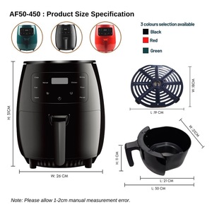 Venta Directa de Fábrica, Freidora de Aire Digital Táctil de 4.5L 6L, Cocina Saludable Sin Aceite, Freidora de Aire Silvercrest - Product Image 5