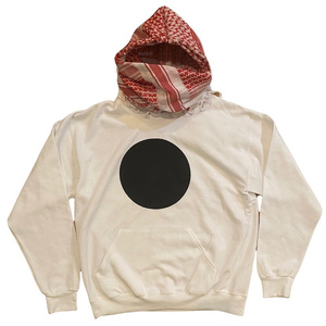 Sweat à capuche unisexe surdimensionné personnalisé avec impression sérigraphiée, coupé et cousu, en molleton 100% coton, style streetwear, avec écharpe intégrée - Product Image 2
