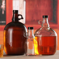 Bouteille de vin californien en verre gravé clair ambré personnalisé sans BPA 1 litre 2 litres 3 litres 4 litres bouteilles d'eau de bière