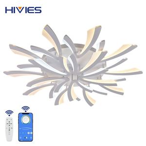 ไฟเพดาน LED แบบเรียบง่ายทันสมัยคุณภาพสูงโคมไฟอะคริลิคควบคุมระยะไกลทำจากโลหะติดตั้งบนพื้นผิวภายในอาคารสำหรับตกแต่งห้องรับประทานอาหารห้องนั่งเล่น - Product Image 1