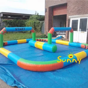 Commercial grade human entertainment sport game inflatable go karts race track