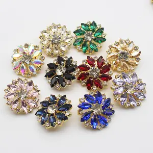 Crystal rhinestone faux cufflinks button covers for Clothing Accessories