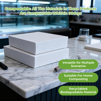 Lote de 50 Cajas de Papel Corrugado Biodegradables y Ecológicas para Empacar Pasteles, Galletas y Repostería