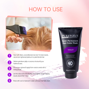 <span class=keywords><strong>Tinta</strong></span> <span class=keywords><strong>per</strong></span> <span class=keywords><strong>capelli</strong></span> professionale PW PPD Free, crema colorante <span class=keywords><strong>per</strong></span> <span class=keywords><strong>capelli</strong></span> all'ingrosso, organica, naturale, senza ammoniaca, semipermanente, <span class=keywords><strong>viola</strong></span>. - Product Image 5