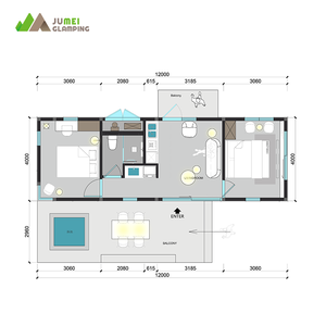 Nuova Casa Container Modulare di Lusso da 40 Piedi <span class=keywords><strong>in</strong></span> <span class=keywords><strong>Vendita</strong></span>, Casa Minuscola per Glamping all'Aperto - Product Image 4