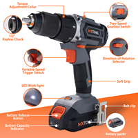 Perceuse sans fil portable à vitesse variable 20V avec batterie au lithium, mandrin 13mm et couple maximal 45N.M, prise en charge OEM, vente en gros