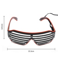 Lunettes EL Flash bicolores style standard, lunettes DJ lumineuses, fil EL, mode néon, lumière LED, lunettes de rave, costume de fête, lunettes aveugles