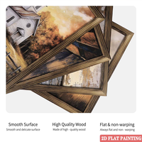 Cuadros de Madera Vintage de Alta Calidad, Marcos de Madera Grandes y Personalizados, Pinturas para Sala de Estar, Arte Mural Enmarcado de Alta Gama