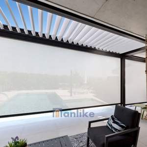 Anlike Top produttore ristorante padiglione in <span class=keywords><strong>alluminio</strong></span> a prova di vento esterno a buon mercato <span class=keywords><strong>cerniera</strong></span> verticale cieco - Product Image 4