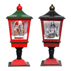 Christmas decorations new western style Carousel Skiing Little Train snowing music lights holiday home mall decoration