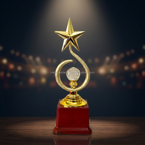 ถ้วยรางวัลพรีเมี่ยมโกลด์สตาร์ รูปทรงดาวหรูหรา ถ้วยรางวัลสำหรับการบรรลุเป้าหมาย รางวัลโลหะตกแต่งเพื่อการรับรองสำหรับการแข่งขันกีฬา - Product Image 6