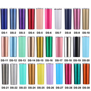 Gobelets droits en acier inoxydable ZP RTS, 20 oz, fin, avec revêtement peint et pailles métalliques - Product Image 2