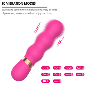 Vibrateur vaginal en silicone rose en gros avec 10 modes de vibration pour stimulation adulte - Product Image 1