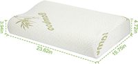 Oreiller cervical orthopédique en mousse à mémoire de forme avec logo personnalisé, en fibre de bambou et mousse, pour le sommeil