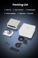 Mini PC de jeu GenMachine AMD Ryzen 5 4500U 6 cœurs avec DDR4 SSD WiFi 6 BT 5.2 3 écrans 2 USB 3.0 Type-C pour les entreprises