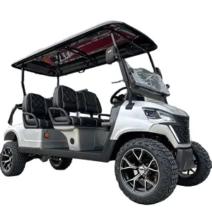 Weiße 6-Sitzer Sitze Offroad legal Benzin Golf Jagd gasbetrieb enen Golf wagen