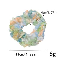 Chouchous à queue de cheval en tissu Organza pour femmes, nouvelle mode de styliste, couleur magique, fleurs étourdissantes, 2022