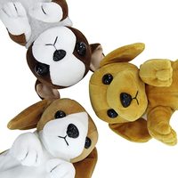 Trousse à crayons personnalisée pour garçons, pochette à crayons en peluche 3D pour chien, BB FUNHOUSE, sac de rangement souple pour papeterie Animal de dessin animé