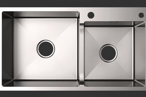 Stainless Steel Double Bowl Kitchen Sink with Removable Drying Rack and Pull Down Faucet <b>Scratch</b> Resistant Undermount Sink - Product Image 5