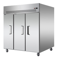 Congélateur vertical commercial NobleSnow à trois portes -22°C, dégivrage automatique, acier inoxydable, style européen