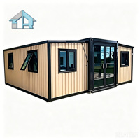 Maisons conteneurs préfabriquées extensibles de 20 pieds, résistantes aux ouragans, avec design respirant et style moderne, pour usage bureaux, appartements et villas