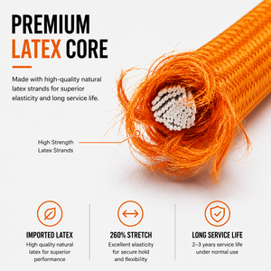 Cordon d'ancrage élastique Slack Line 14 mm, charge de rupture 280 kg, extension 260 %, 250 pieds, pour entraînement et clôture élastique - Product Image 1