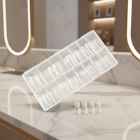 Puntas de Uñas de Gel Extra Gruesas y Suaves, Cobertura Completa, Semi-Mate, Resistentes, para Extensión, con Logotipo Personalizado OEM, 300 Unidades