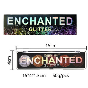 Marque privée moins chère, vente en gros, 5 couleurs, ombre à paupières à paillettes enchantées - Product Image 5