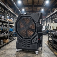 Refroidisseur évaporatif industriel portable à coque rigide monobloc en PE avec télécommande et 3 vitesses