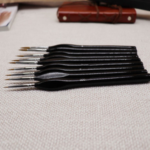 ปากกาวาดเส้น9แพ็คไม้สามเหลี่ยมรายละเอียดดีแปรงขนาดเล็กสำหรับการลงรายละเอียดละเอียดภาพวาดศิลปะทำจากอะคริลิกแบบน้ำมันสีน้ำ - Product Image 5