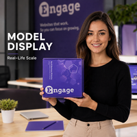 Boîte d'expédition personnalisée avec logo, emballage en carton ondulé imprimé pour kits marketing, cadeaux de bienvenue pour employés, fournitures de bureau et événements