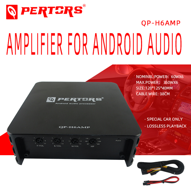 Q-PERTORSBrand QP-H6AMP ,amplifier for Andriod 2 Din or 1 Din Only , 4channel Amplifier