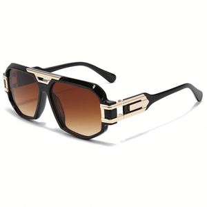 Gafas de Sol de Conducción Cuadradas Negras Retro de Moda 2025 con Logotipo Personalizado, Gafas de Sol con Protección UV400 y Montura Grande para Hombre - Product Image 2
