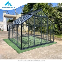 Serre extérieure moderne en verre pour jardin d'hiver, avec structure en aluminium, pour culture hydroponique, verre trempé double 4 mm