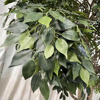 Arbres artificiels ficus lyrate/élastique, grands, aspect soie, résistants aux UV, écologiques, en plastique, sur pied, 3-8 m pour jardin