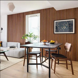 3 mặt Veneer Dải gỗ rộng tấm âm thanh hấp thụ âm thanh phong cách hiện đại tấm Tường cho nhà khách sạn điện ảnh trang trí nội thất - Product Image 5