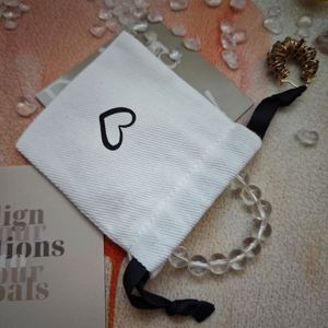 Custom Logo Printed <b>Mini</b> Cotton Twill Ring Earring Storage <b>Bag</b> Recycled Drawstring Cotton Necklace Jewelry Pouch Gift Ready - Product Image 5