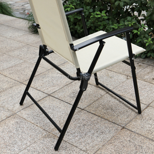 Ensemble de table et chaises pliantes en acier au design moderne, avec parasol, 6 pièces, pour l'extérieur, pour hôtels, villas, parcs - Product Image 3