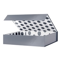 Emballage cadeau en papier écologique, petite boîte, vente en gros, boîtes en papier gris pour le shopping, avec logos, impression personnalisée