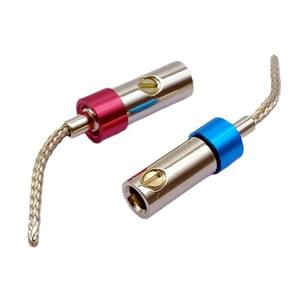 Nuevo Conector de Altavoz Tipo Banana de Aluminio Rojo y Azul con Cable Trenzado de Aluminio y Cobre, Sin Soldadura, Venta Directa de Fábrica - Product Image 2