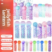 Lanterne en papier en forme de méduse sirène, forme circulaire, à faire soi-même, lampe suspendue d'intérieur pour anniversaire, Diwali, utilisation en classe, vente chaude